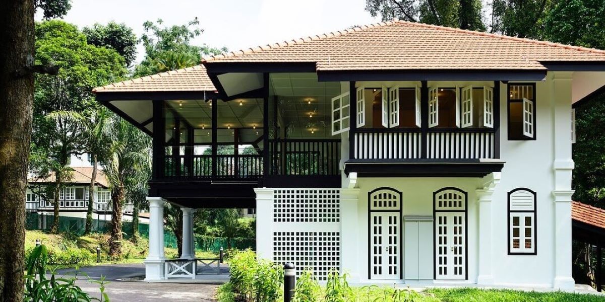 black and white bungalows Singapore