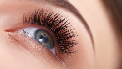 Brown eyelash extensions